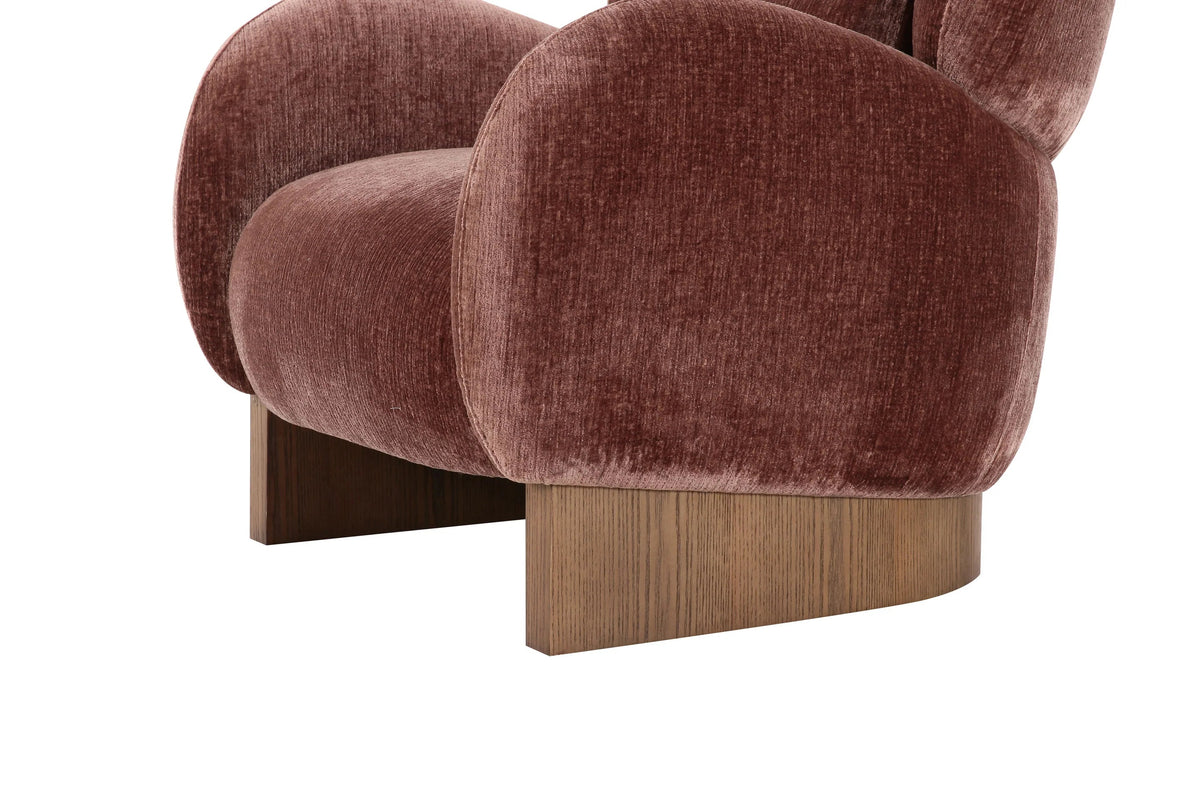 Prune Velour Reading Chair