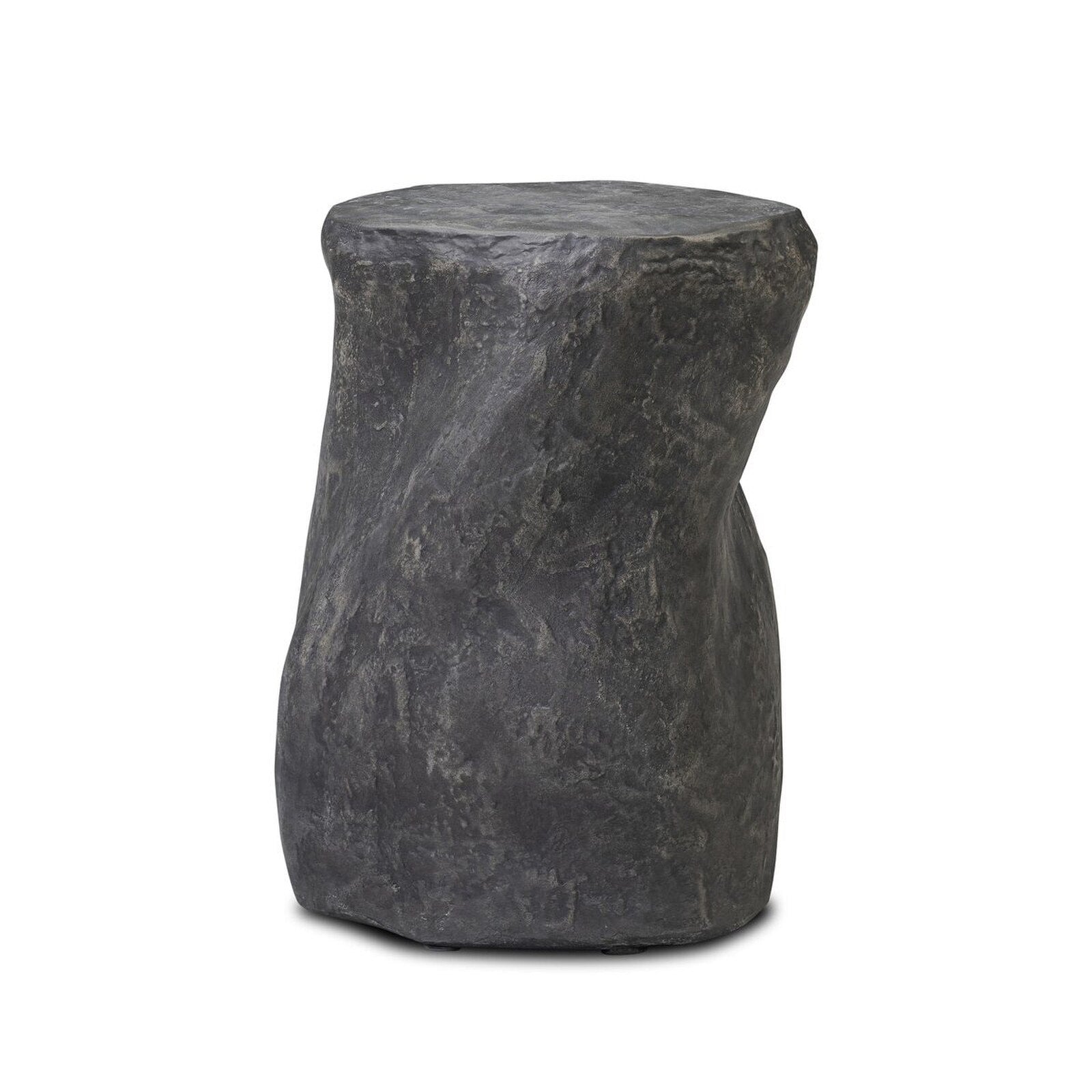 Rachel Blindauer Bomba Small End Table in textured black concrete