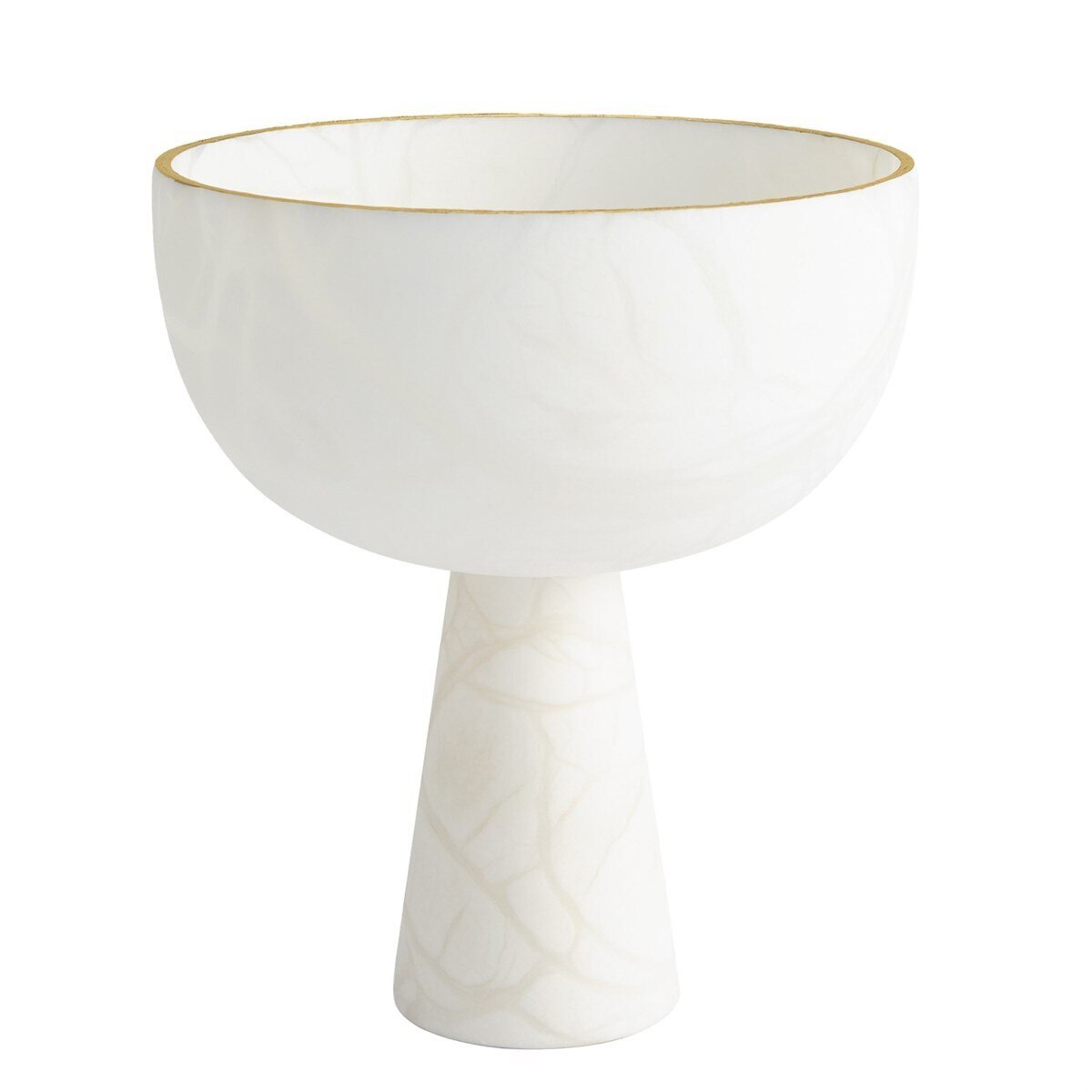 Rachel Blindauer Caspari Footed Alabaster Bowl, Gold