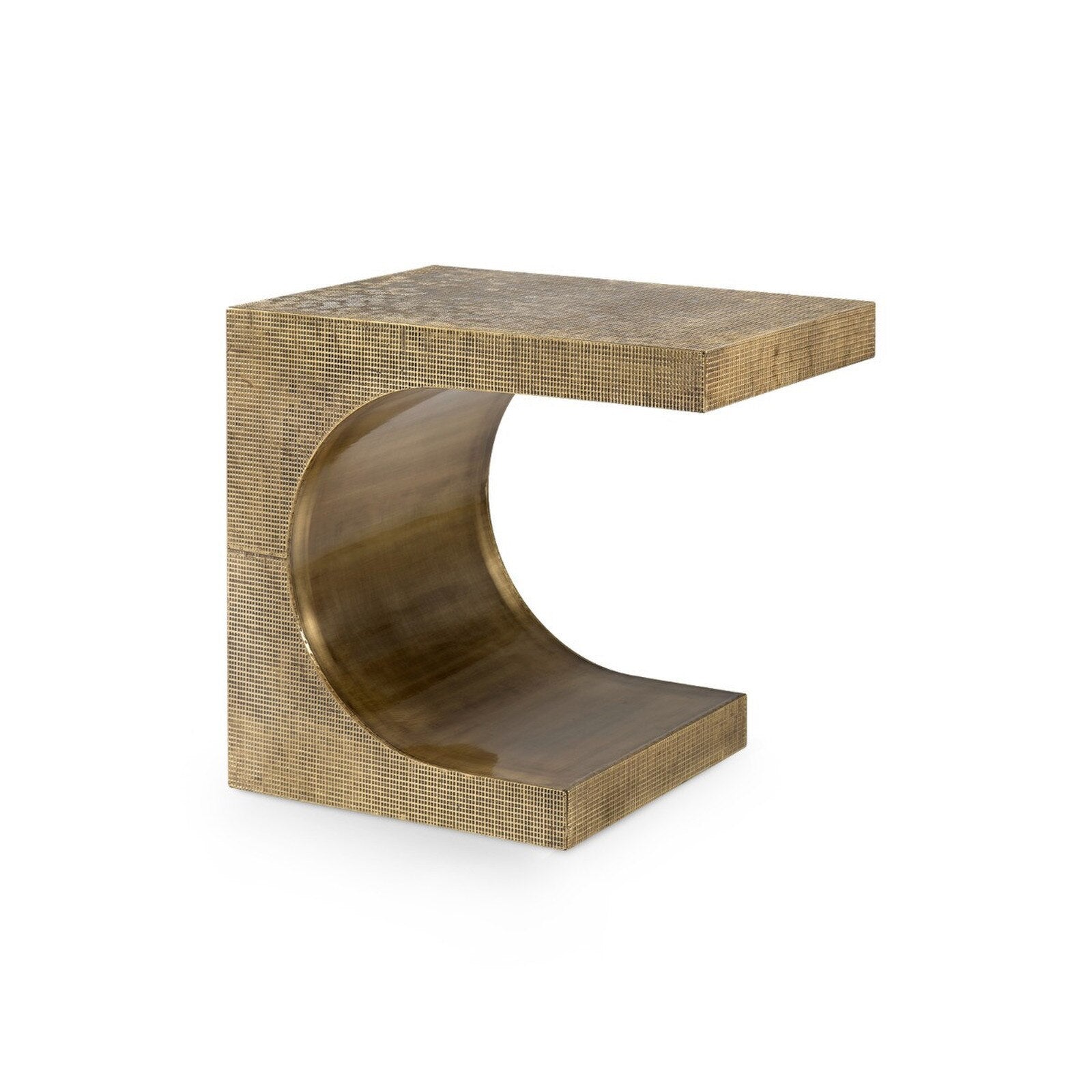 Dali large side table with antique brass cladding