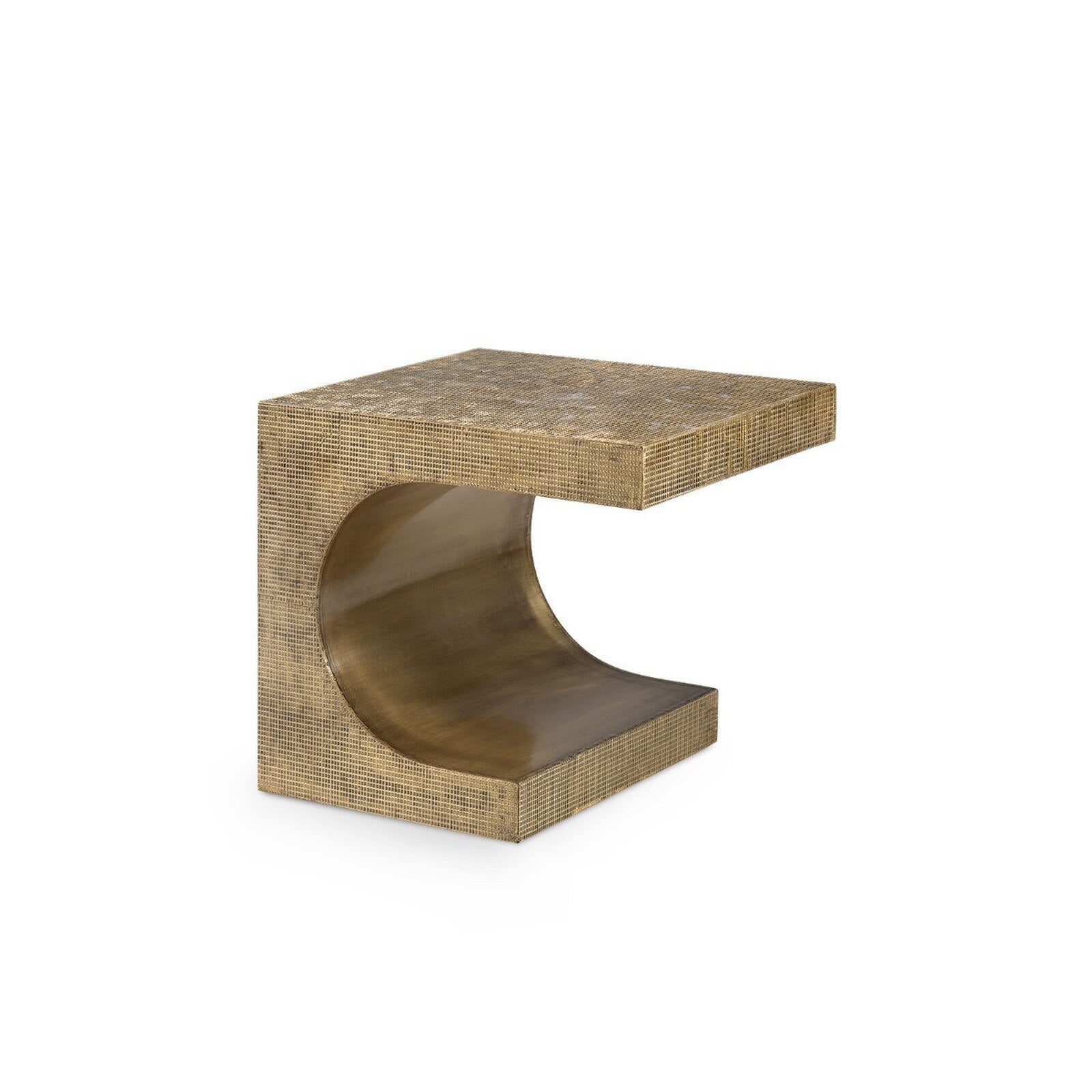 Dali small side table with antique brass cladding