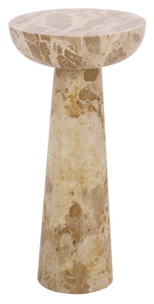 Rachel Blindauer Glendale Round Marble Accent Table, Beige