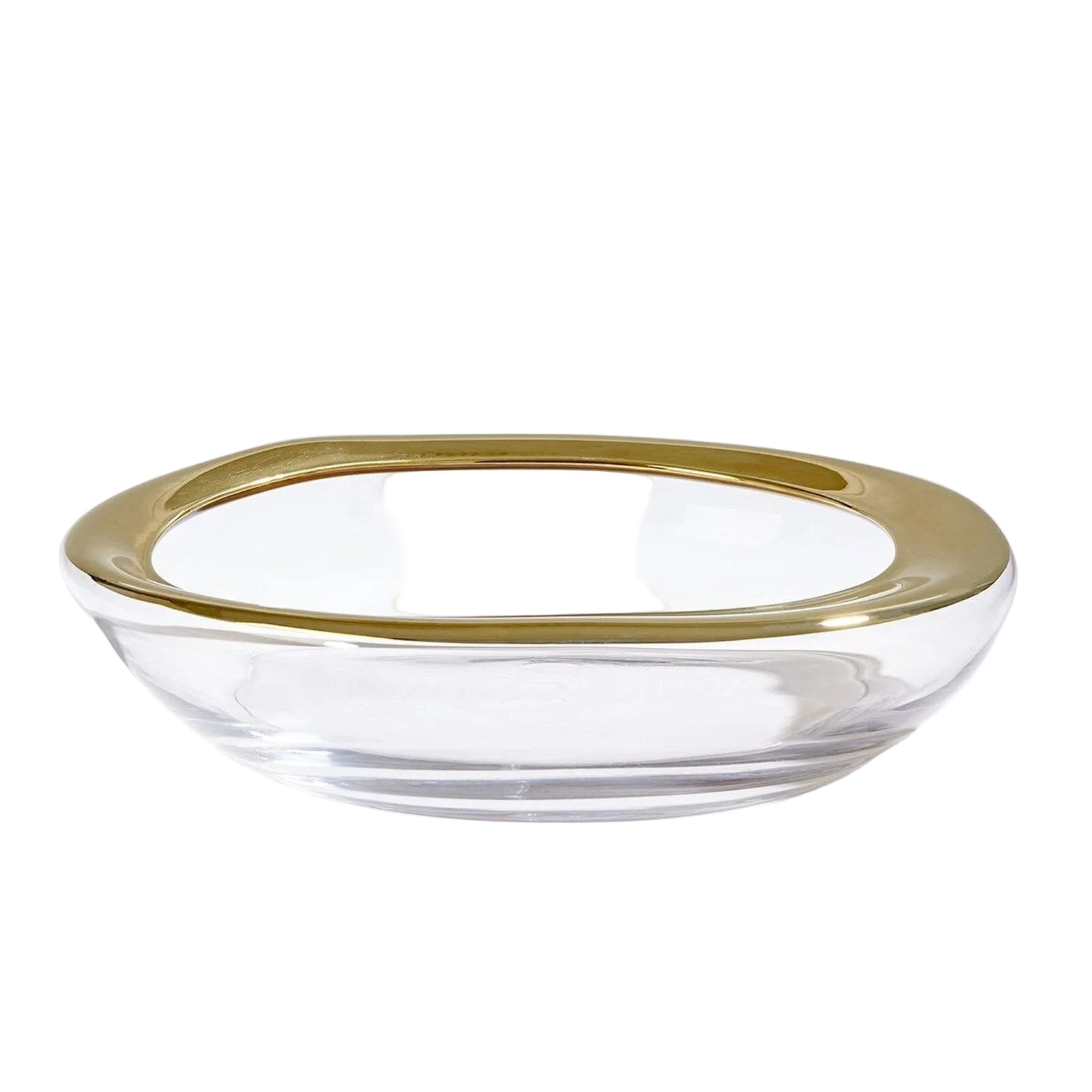 Harper Organic Formed Bowl, Gold Rim — Rachel Blindauer