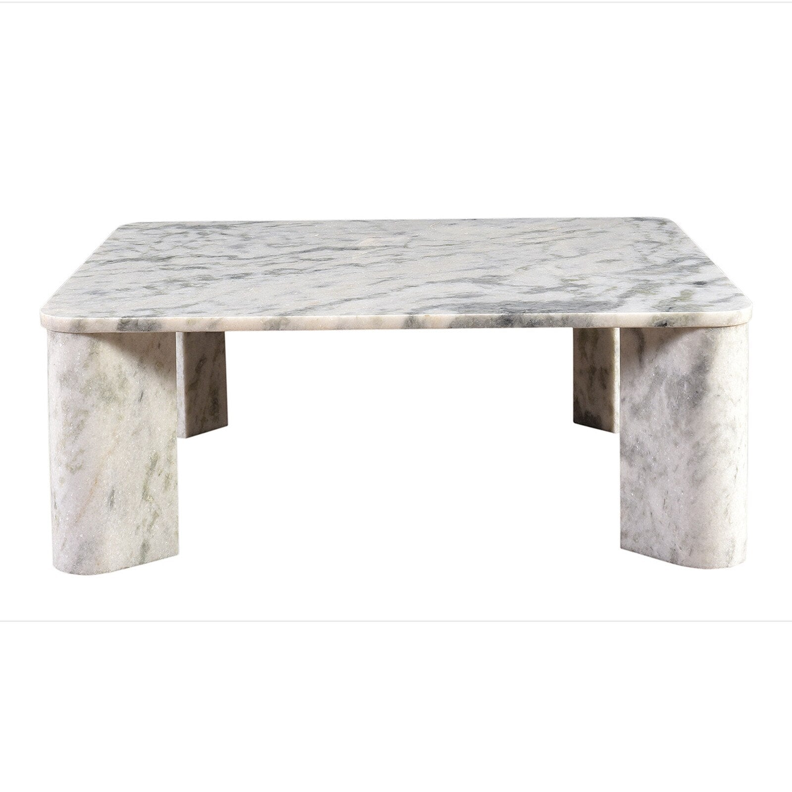 Rachel Blindauer Segment Coffee Table in Ashen Gray marble