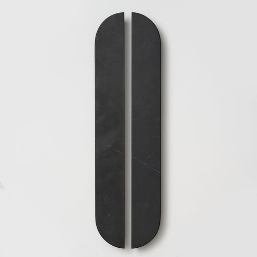 Drum Marble Cabinet Handle Large in Black Marquina