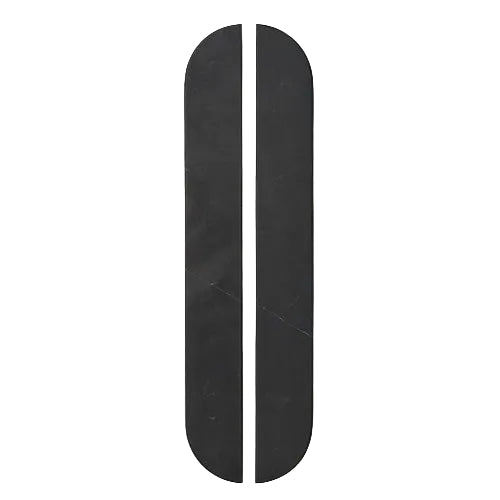 Drum Marble Cabinet Handle Large in Black Marquina