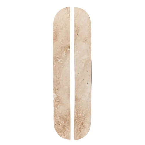 Drum Marble Cabinet Handle Large in Travertine