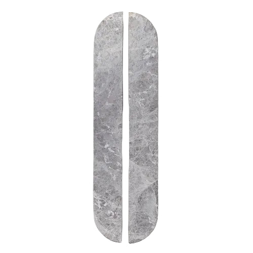 Drum Marble Cabinet Handle Large in Tundra Grey