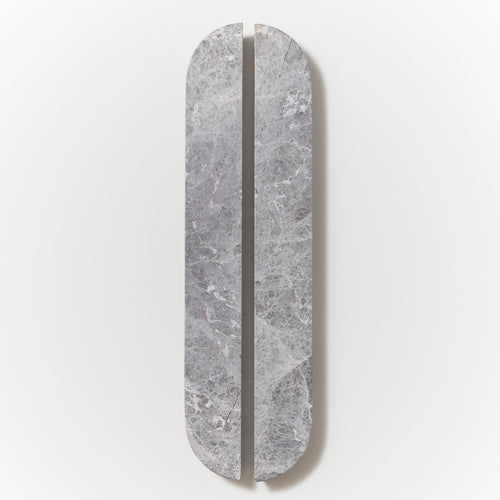 Drum Marble Cabinet Handle Large in Tundra Grey