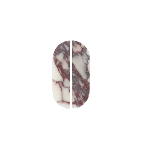 Drum Marble Cabinet Handle Small in Viola Purple