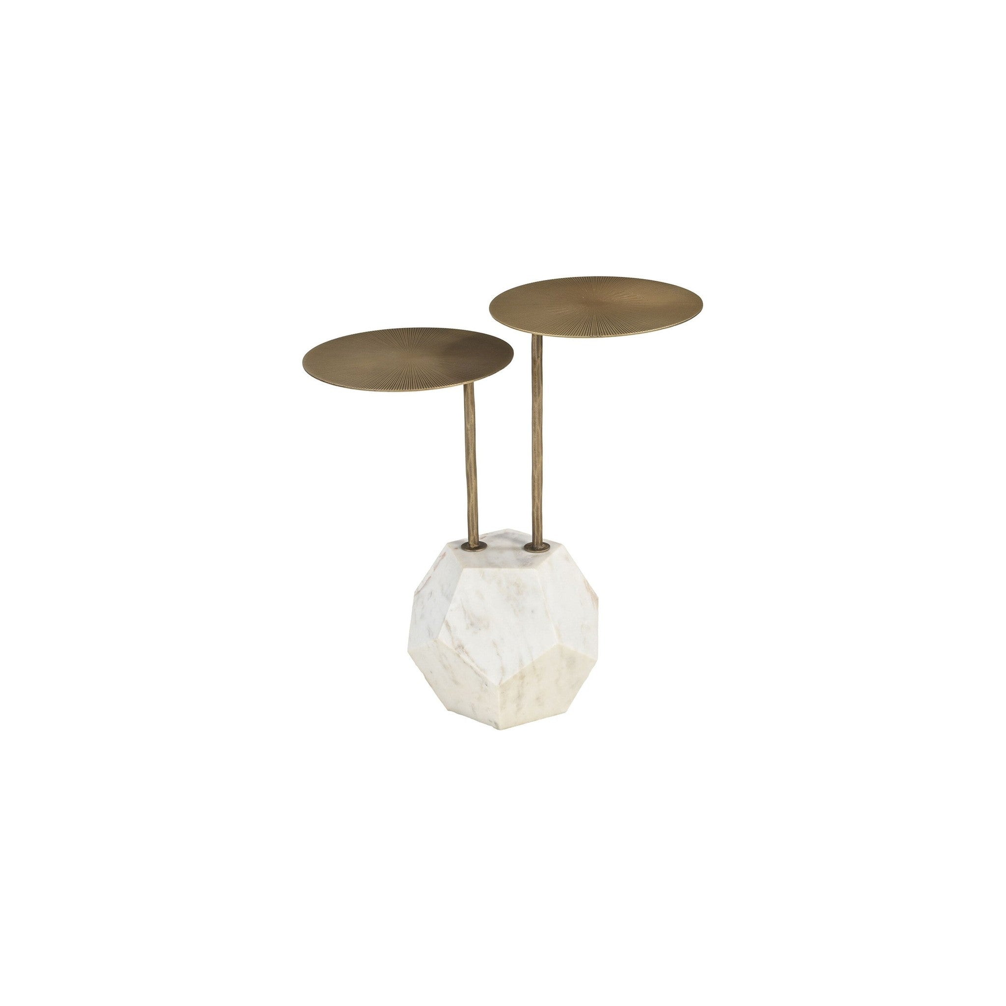 Noosa Marble & Brass Side Table — Rachel Blindauer