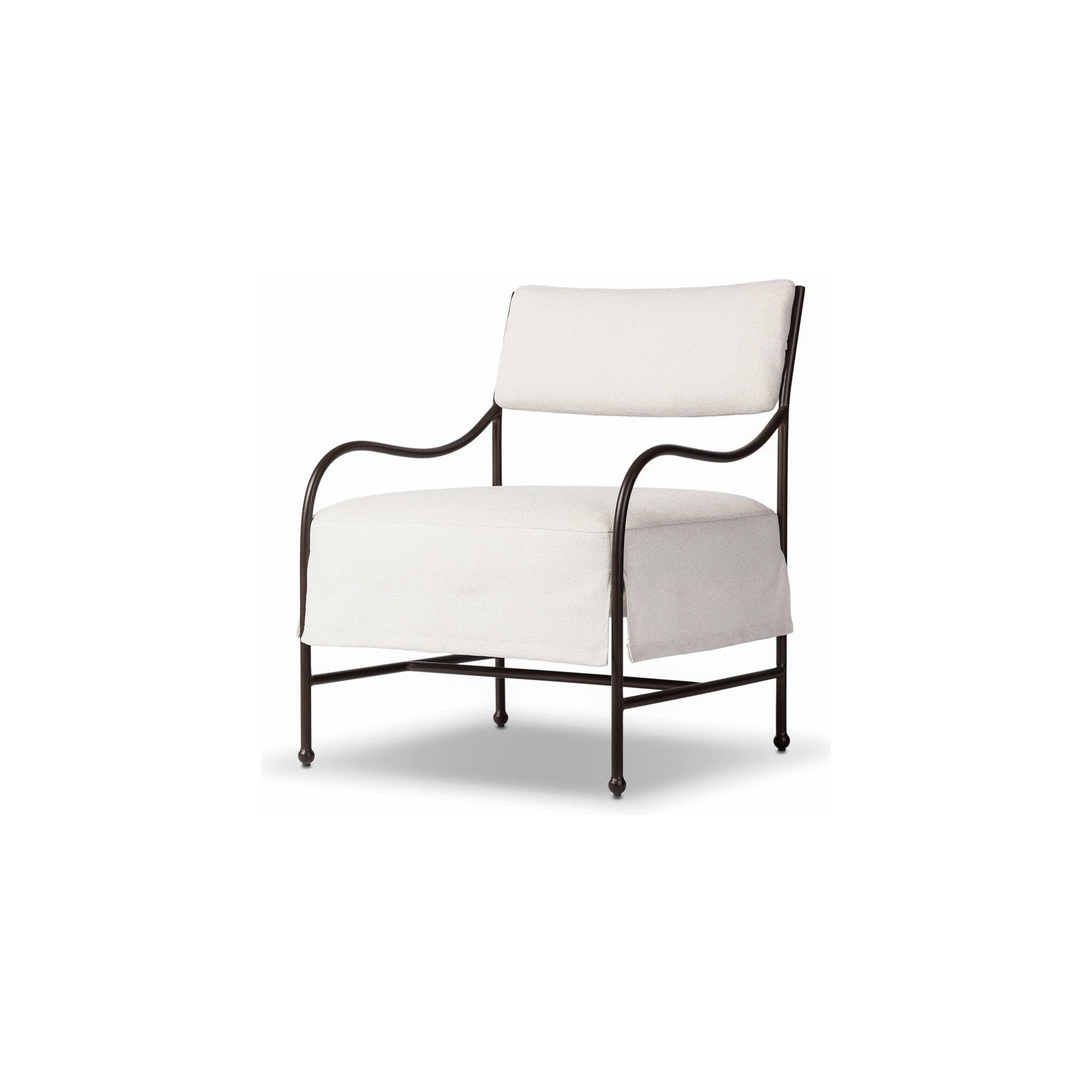 Solana Outdoor Lounge Chair in off-white — Rachel Blindauer