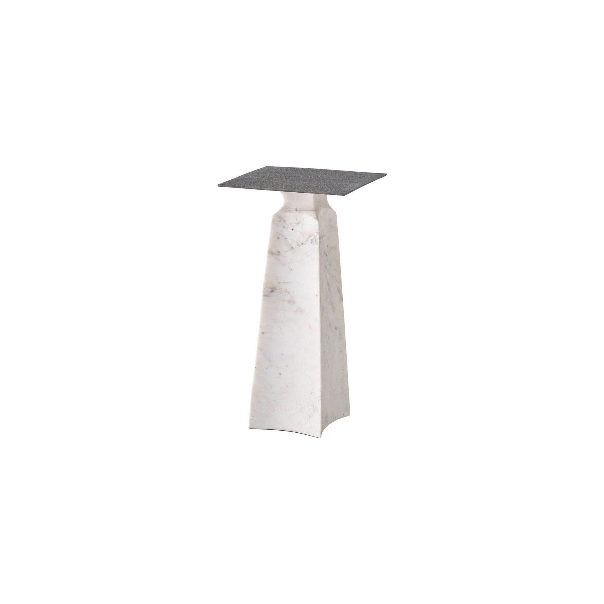 Curated Figuration Side Table with Marble Base in off-white — Rachel Blindauer