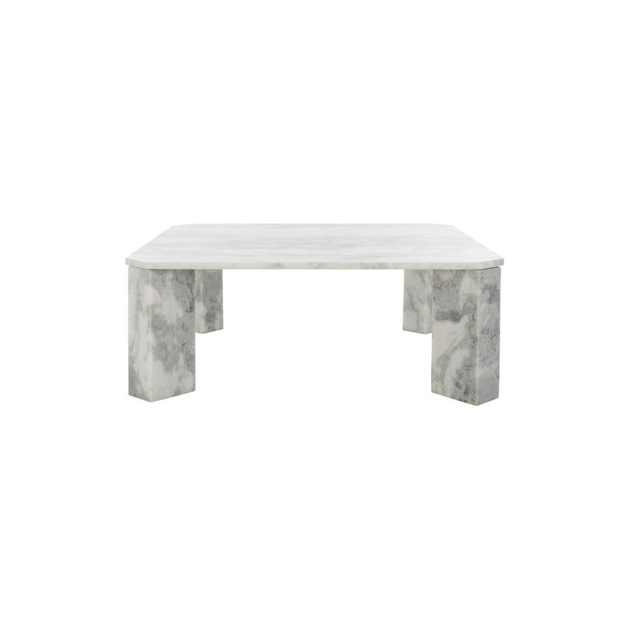 Daysi Square Marble Coffee Table in pale grey — Rachel Blindauer