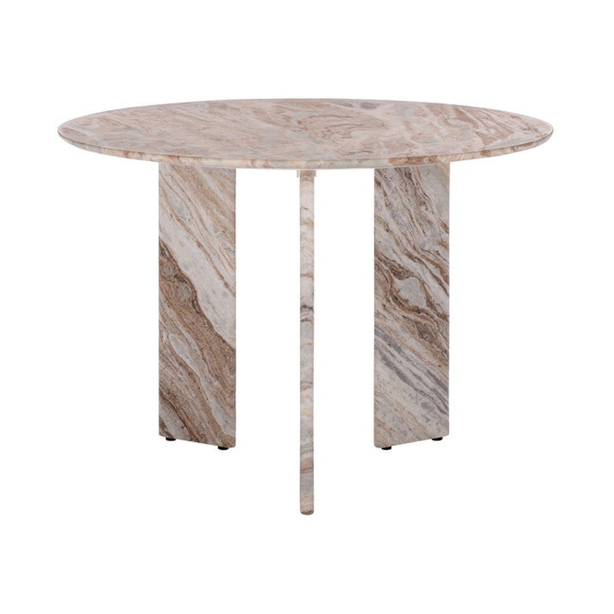 Bindi 3-Leg Marble Dining Table in sand — Rachel Blindauer