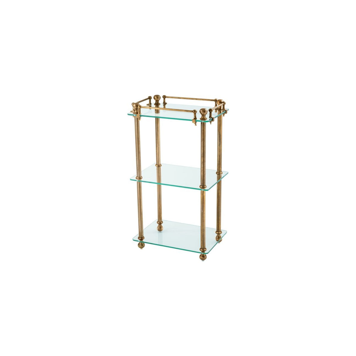 Cascais Brass & Glass Bath Shelf — Rachel Blindauer