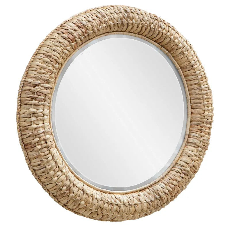 Sorella Seagrass Woven Round Mirror