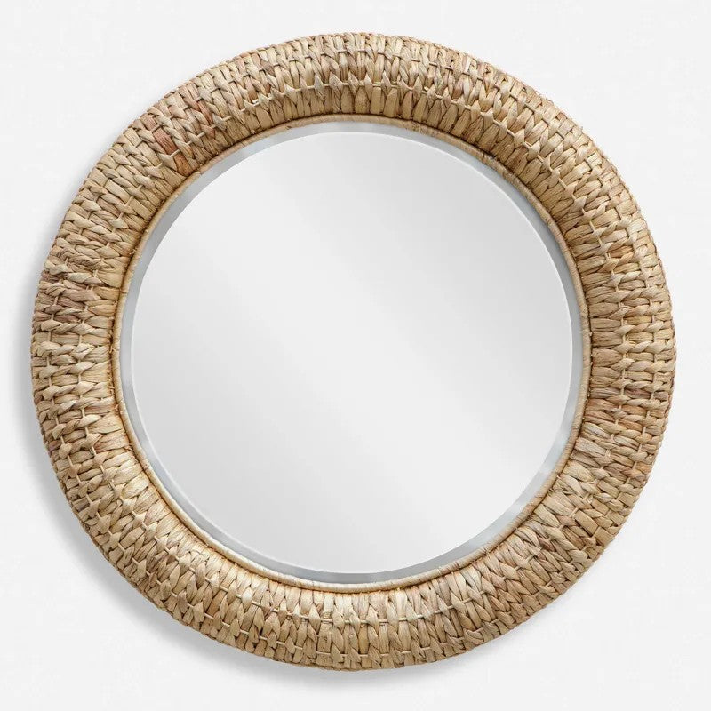 Sorella Seagrass Woven Round Mirror