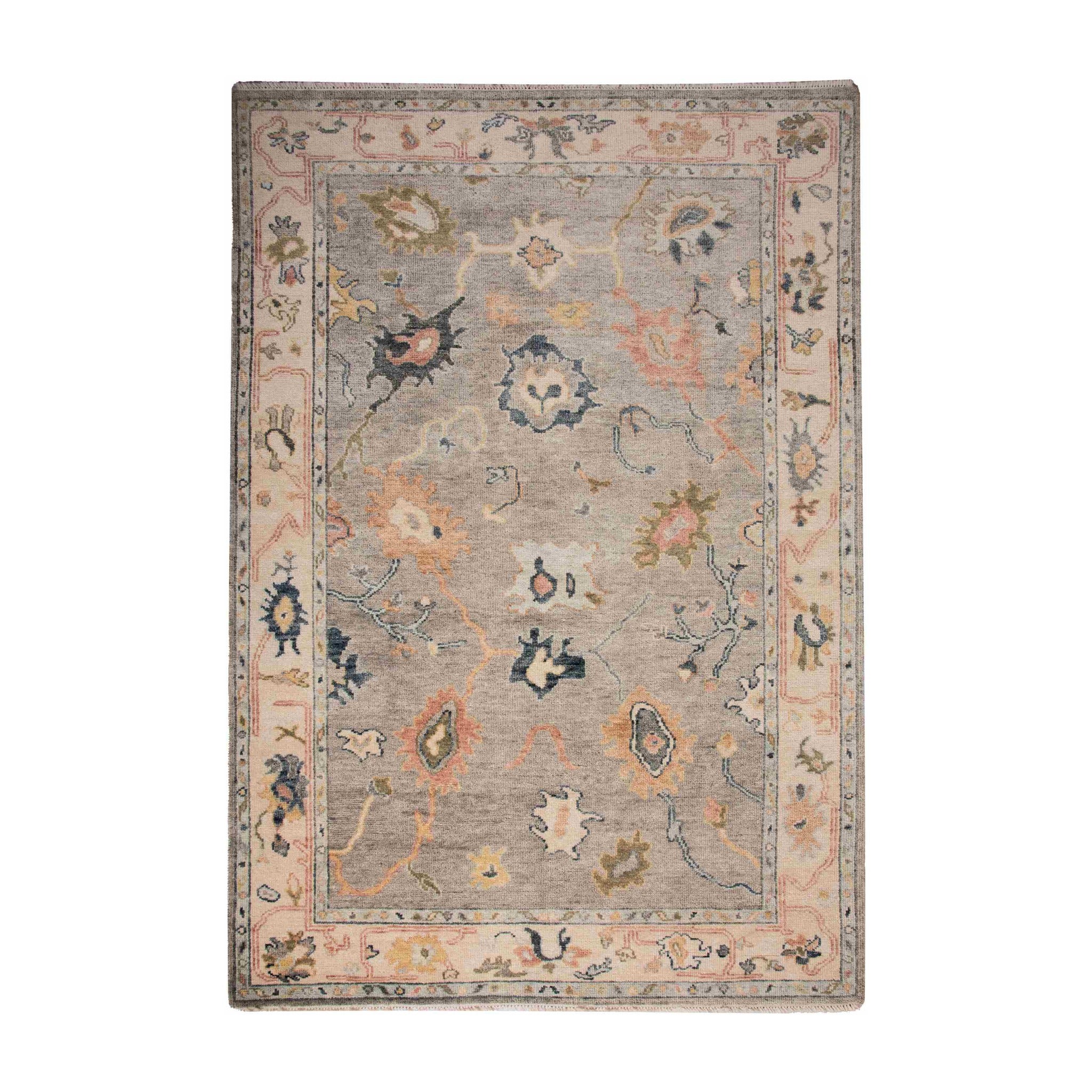 Heritage Hand-Knotted Wool Rug — Gray