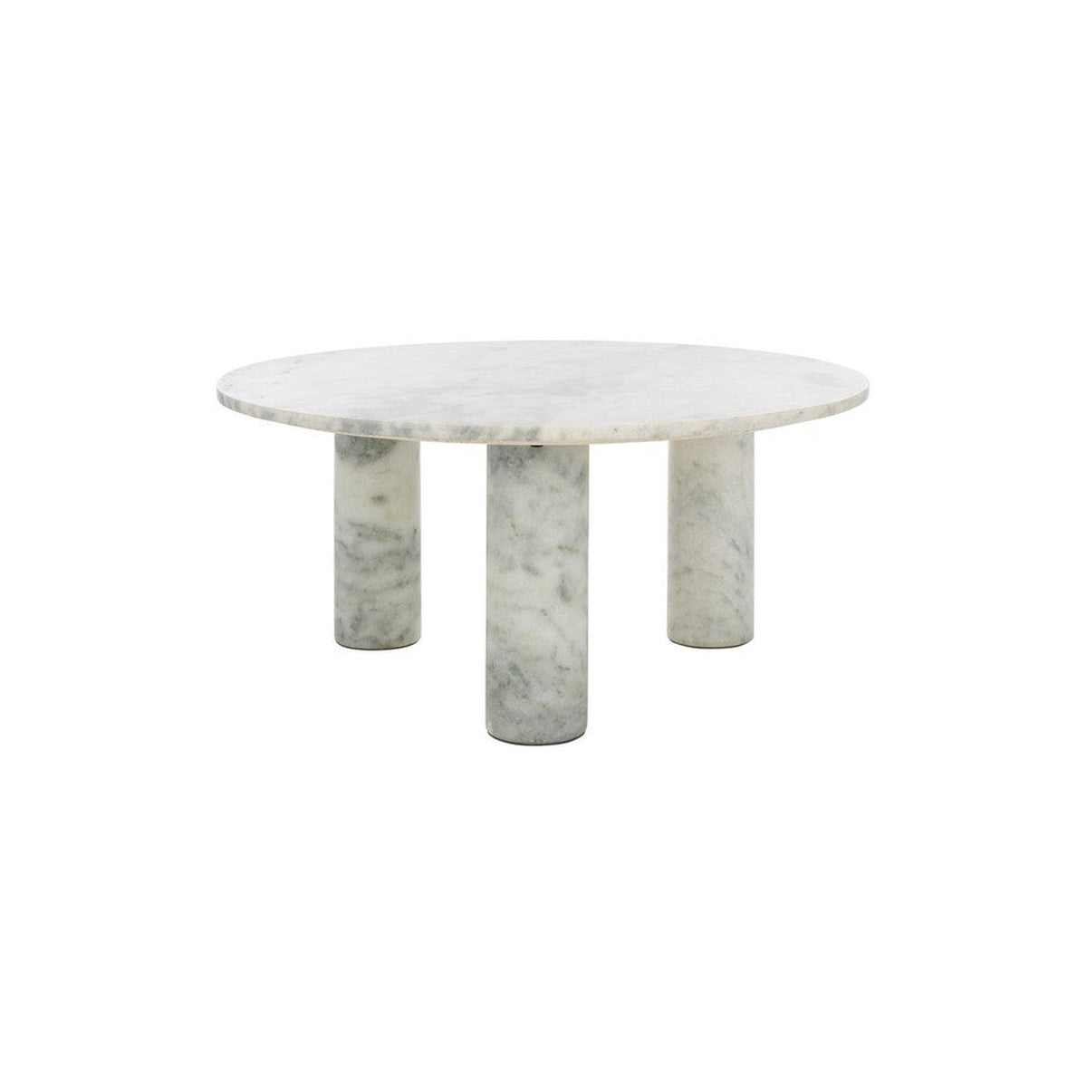 Tuscany 3-Leg Marble Coffee Table, White — Rachel Blindauer