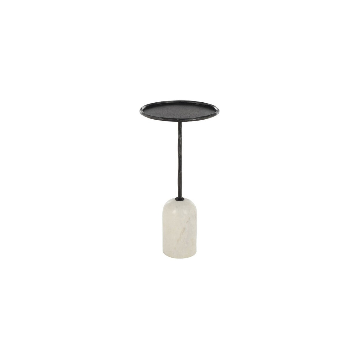 Vesper Metal and Marble Drink Table, Black/White — Rachel Blindauer