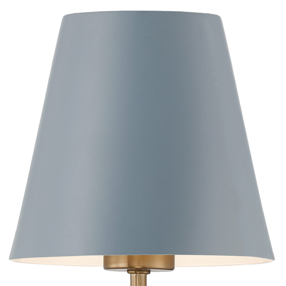 Hollis 6-Light Gold Chandelier - Blue shade lifestyle