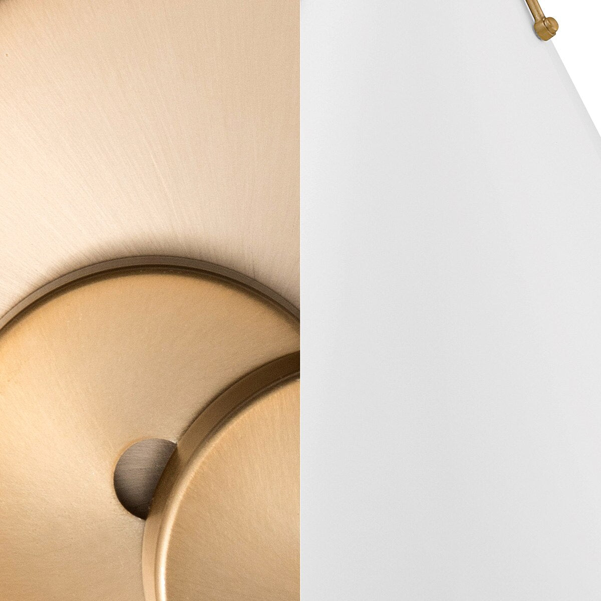 Hollis 6-Light Gold Chandelier - White shade close up