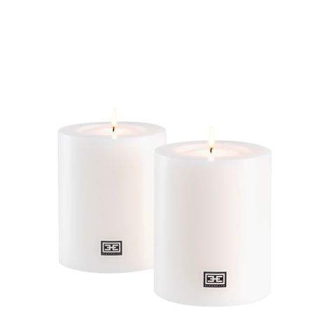 Chantilly Candle, 12 cm, set of 2 artificial pillar candles