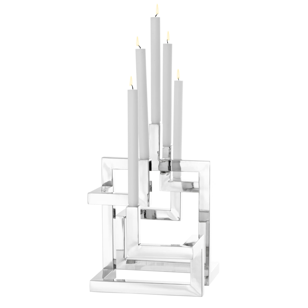 Vicenza Nickel Candelabra architectural detail