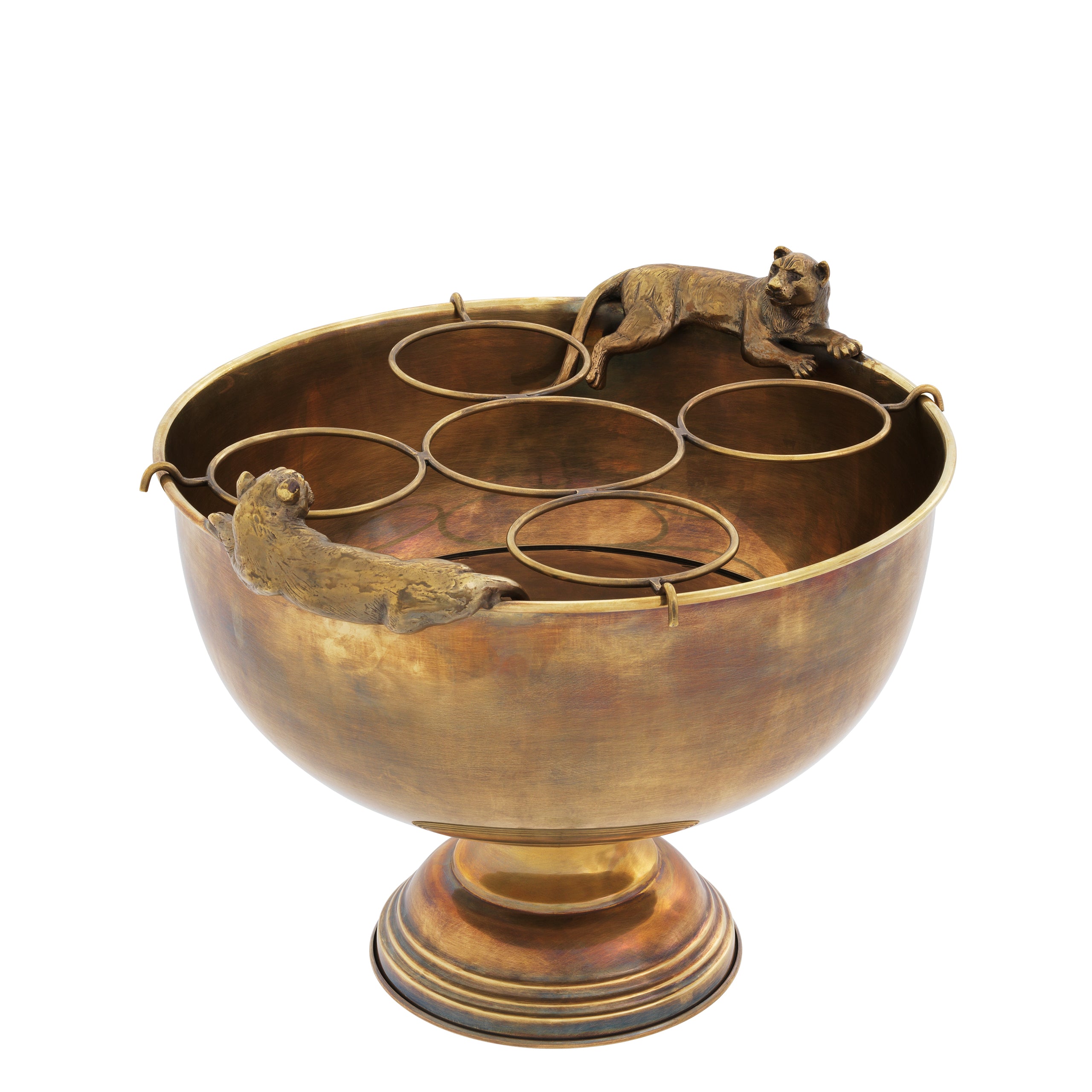 Portofino Brass Champagne Cooler detail