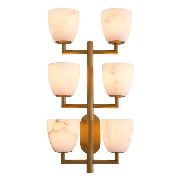 Avignon Alabaster Candelabra Sconce, detail