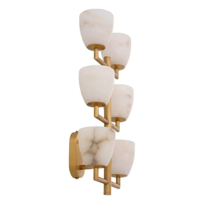 Avignon Alabaster Candelabra Sconce, detail