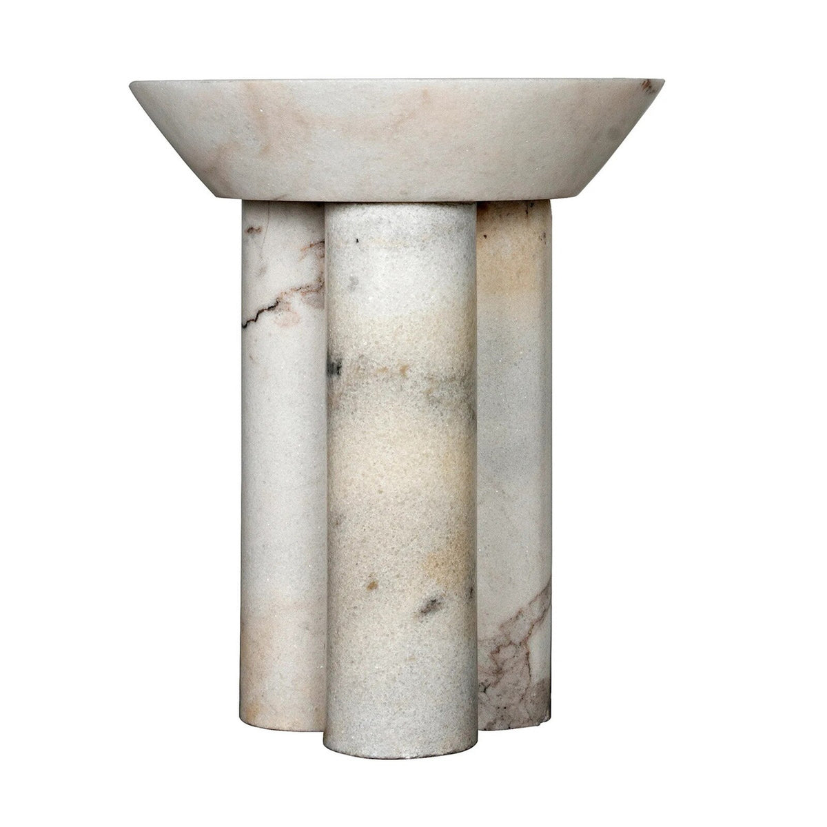 Rachel Blindauer 18" Nox Marble Side Table - White