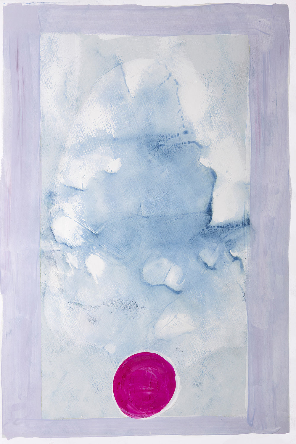 Violet Cascade abstract painting, unframed