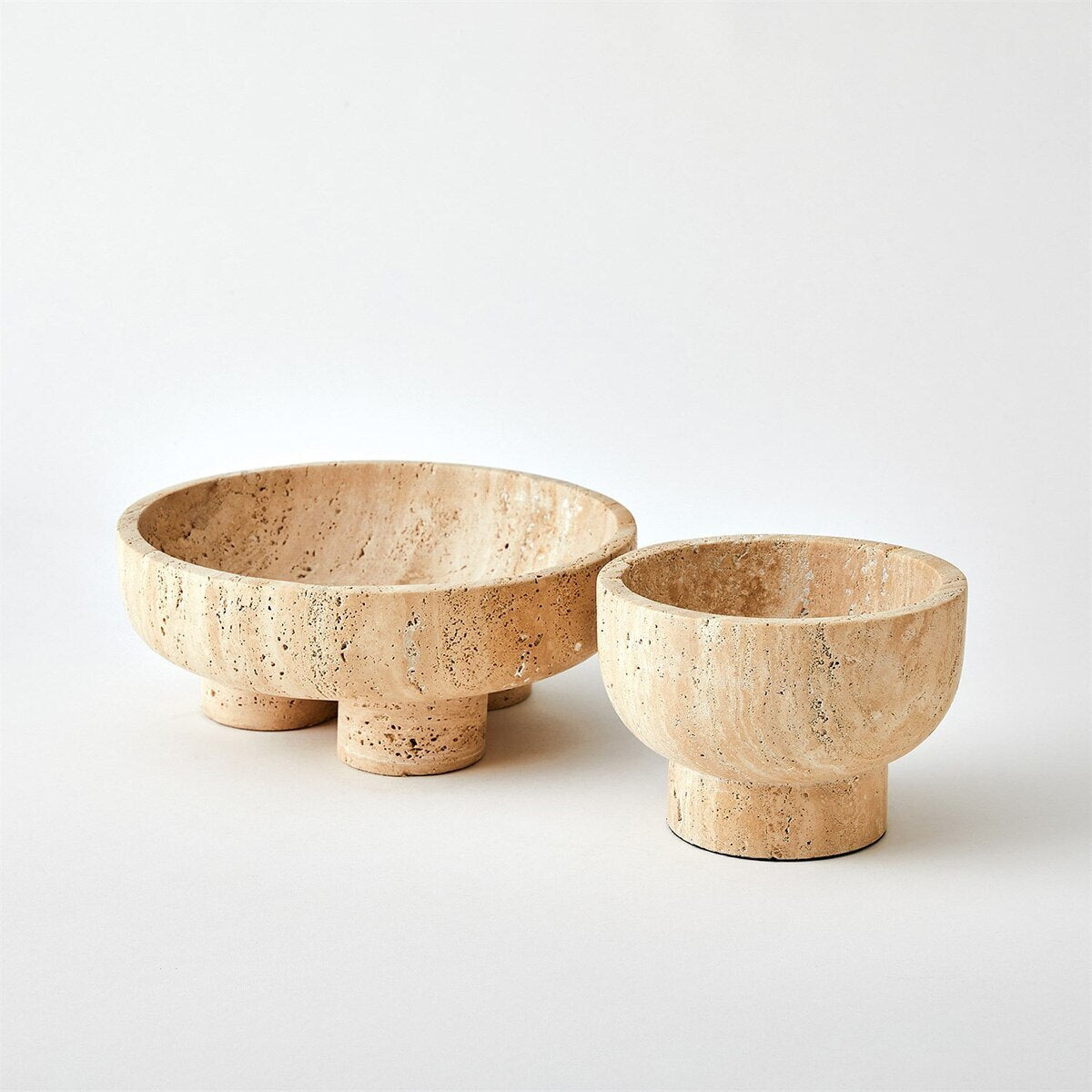 Abbey Travertine Bowl veining detail