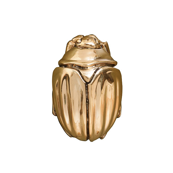 Knob detail polished brass beetle. Light blue lacquered six-drawer chest with rounded corners. ideal for modern, palm springs or mid-century inspired interiors.