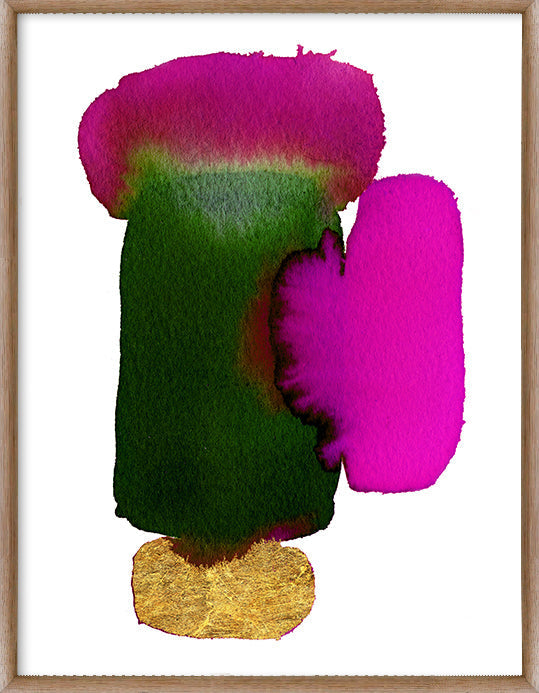 Fuchsia Facet abstract painting