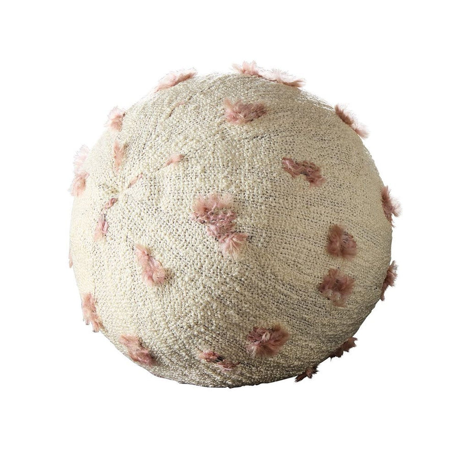 Ivory boucle Colette cloud pillow with sculptural form
