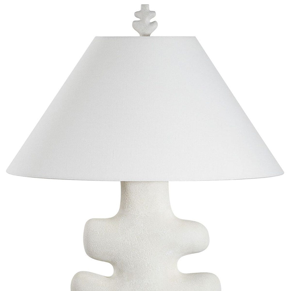 Foliate Plaster Table Lamp finial detail