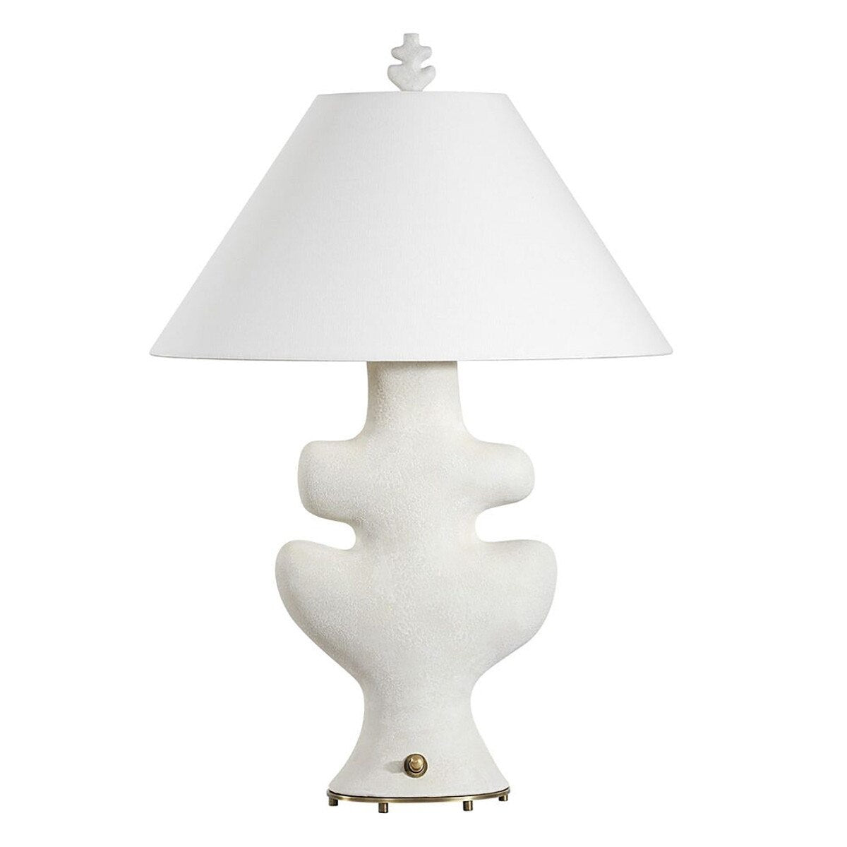 Foliate Plaster Table Lamp shade detail