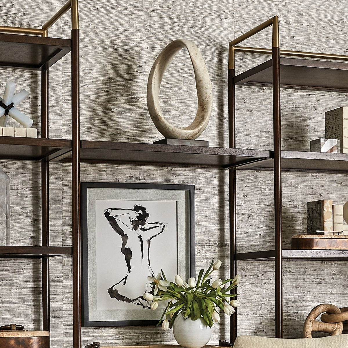 Hartwell Walnut Bridge Shelf — by Rachel Blindauer