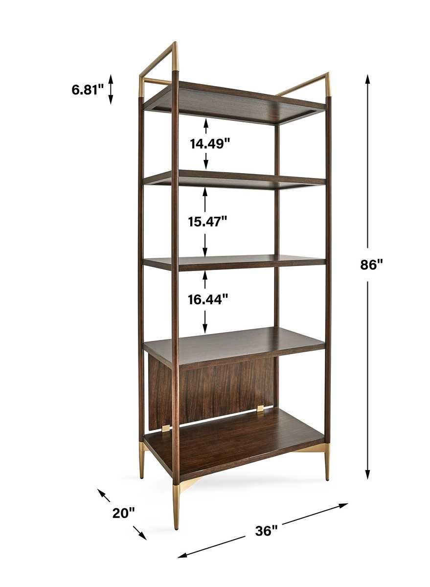 Hartwell Walnut Étagère — by Rachel Blindauer
