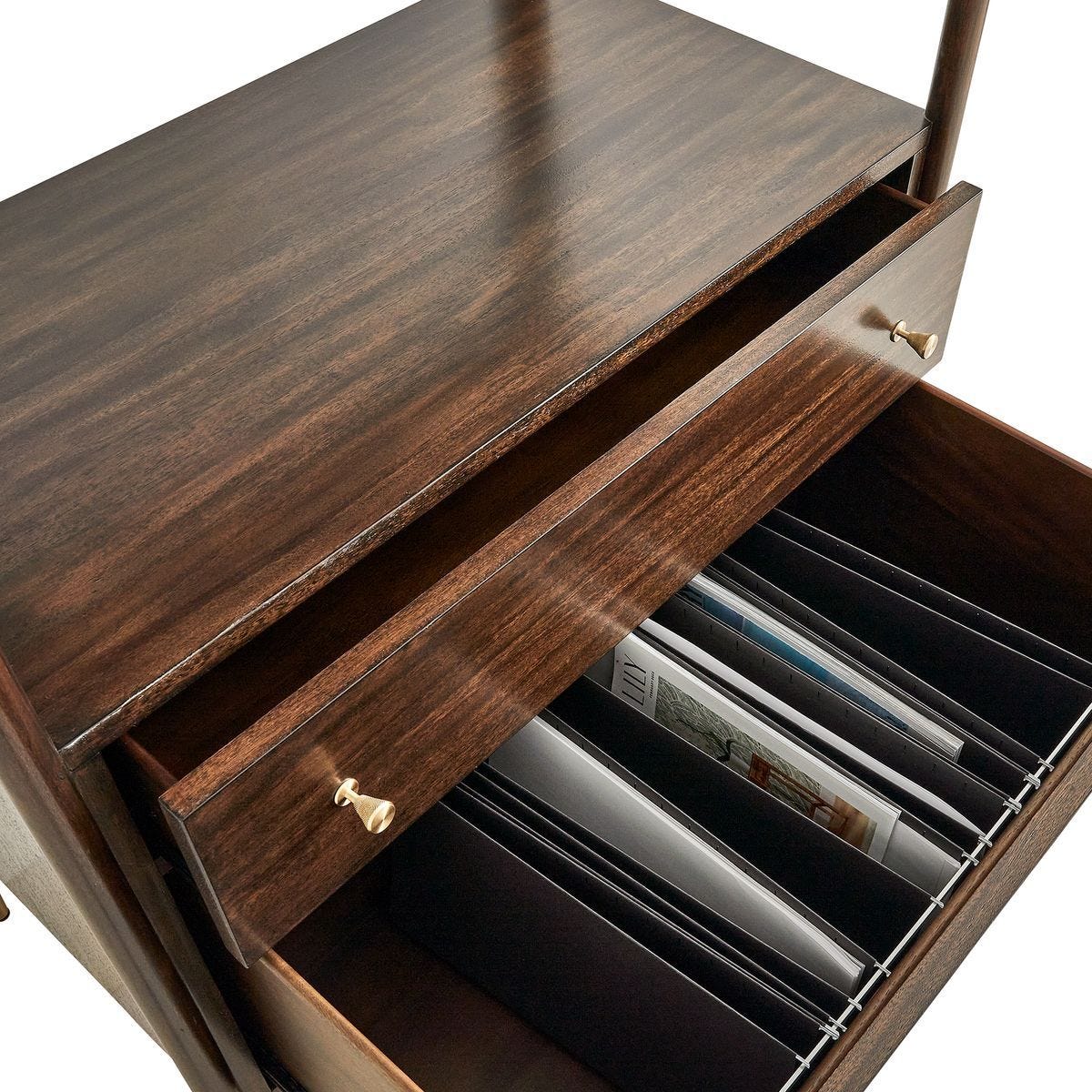 Hartwell Walnut Storage Étagère — by Rachel Blindauer