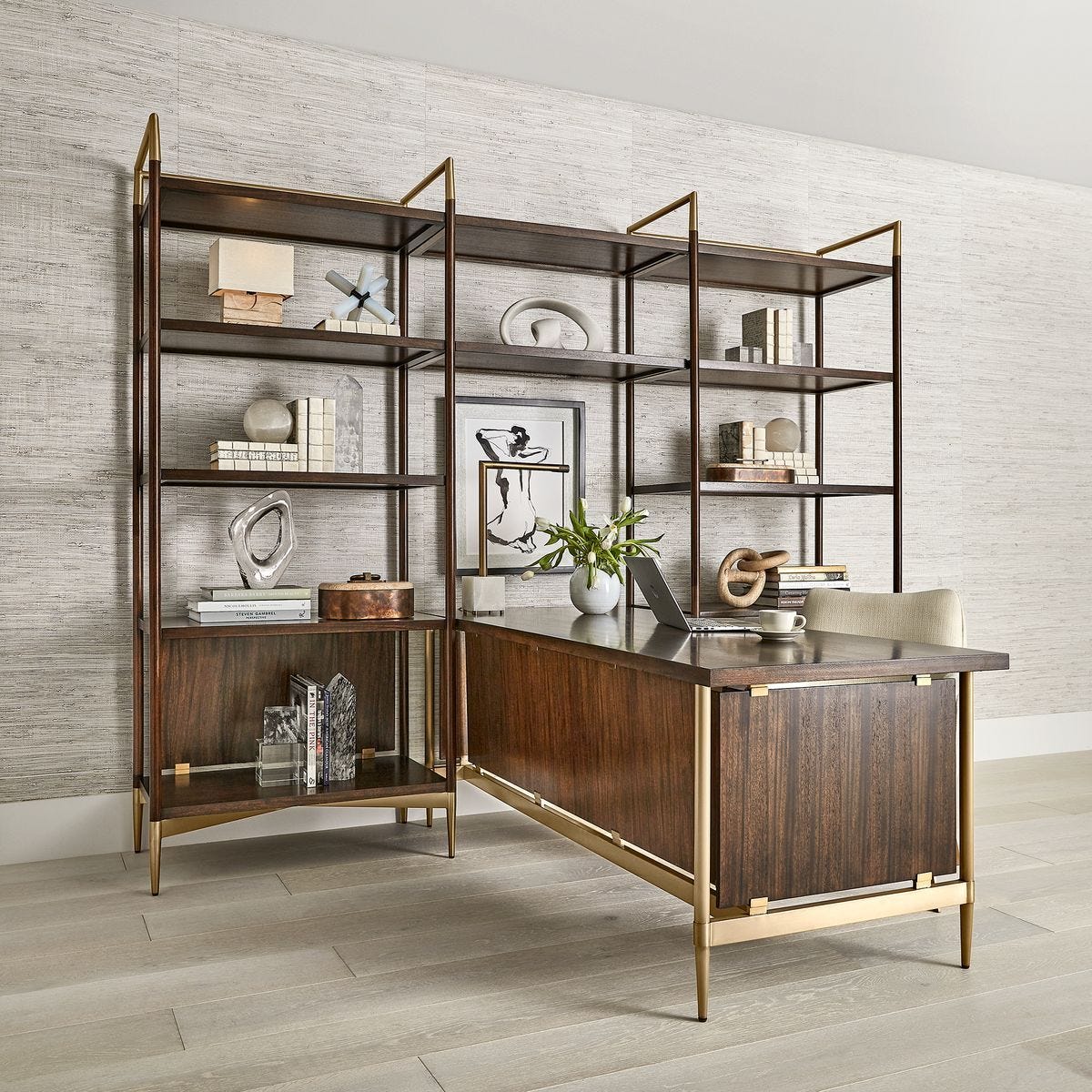 Hartwell Walnut Storage Étagère — by Rachel Blindauer