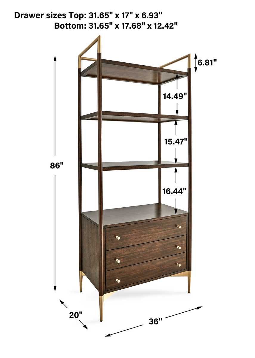 Hartwell Walnut Storage Étagère — by Rachel Blindauer