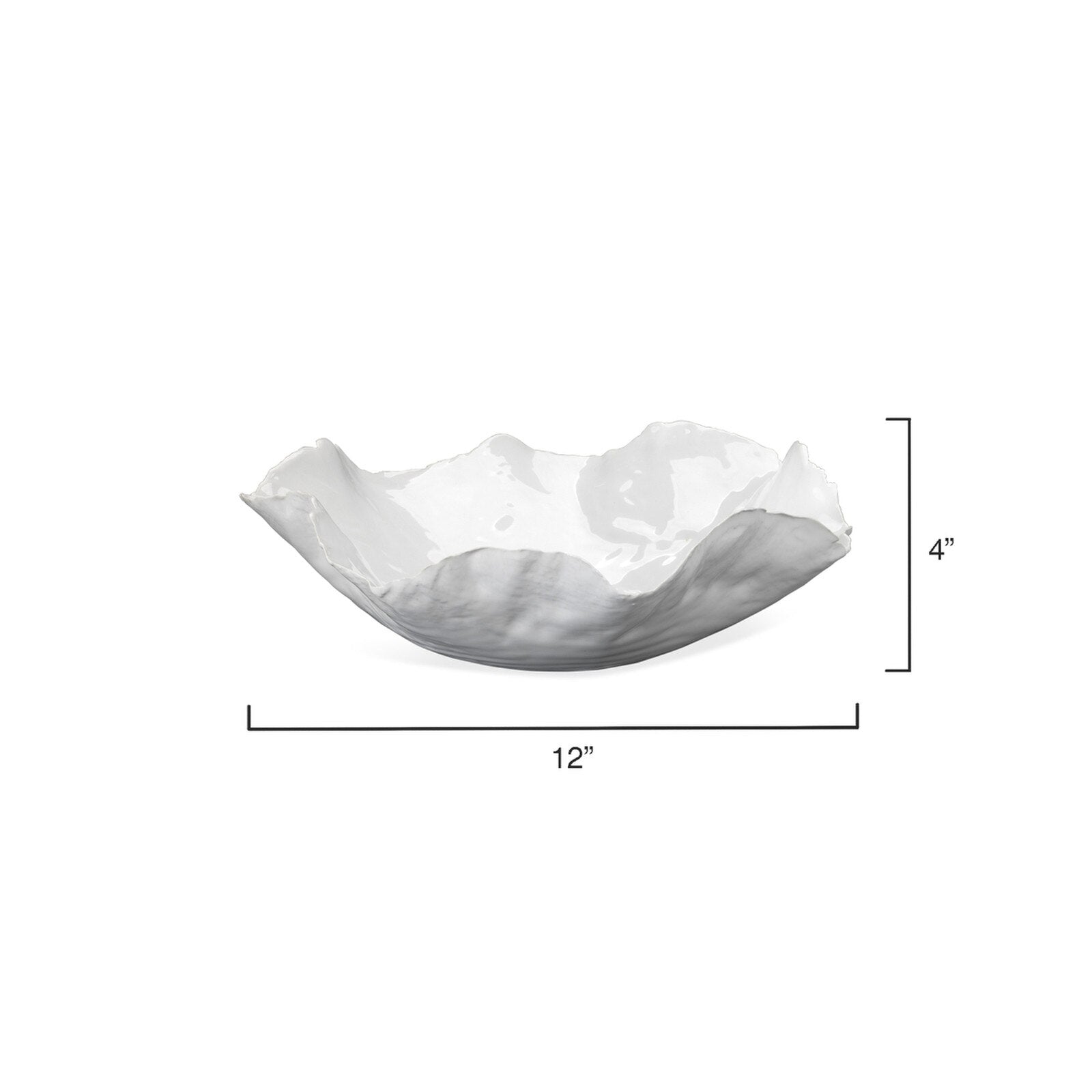 Jamie Young Peony Ceramic Decorative Bowl White detail
