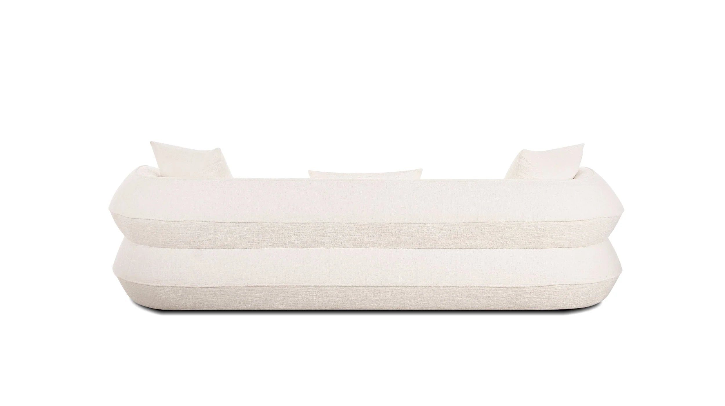 Laurent Textured Velvet Sofa in White