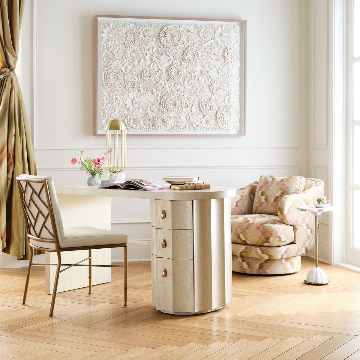 Margaux Scalloped Writing Desk — by Rachel Blindauer