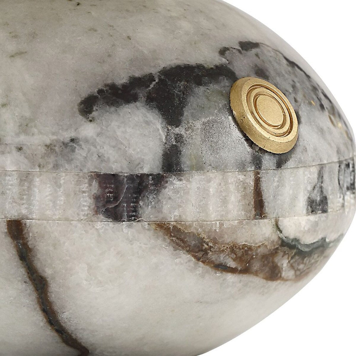 Nomad Marble Table Lamp styled on nightstand