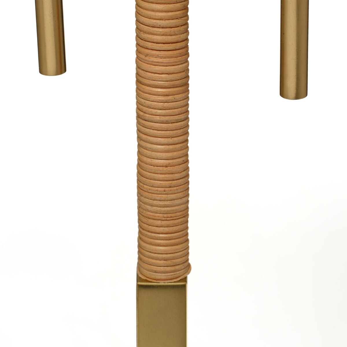 Palmetto Rattan Table Lamp detail — hand-wrapped rattan texture, by Rachel Blindauer